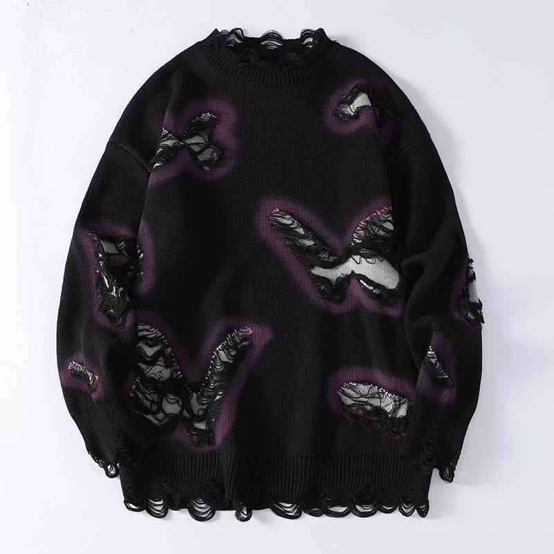 Pull Homme 2024 New Fall Winter High End Fashion Butterfly Sweater