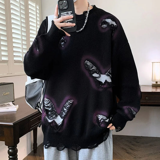 Pull Homme 2024 New Fall Winter High End Fashion Butterfly Sweater