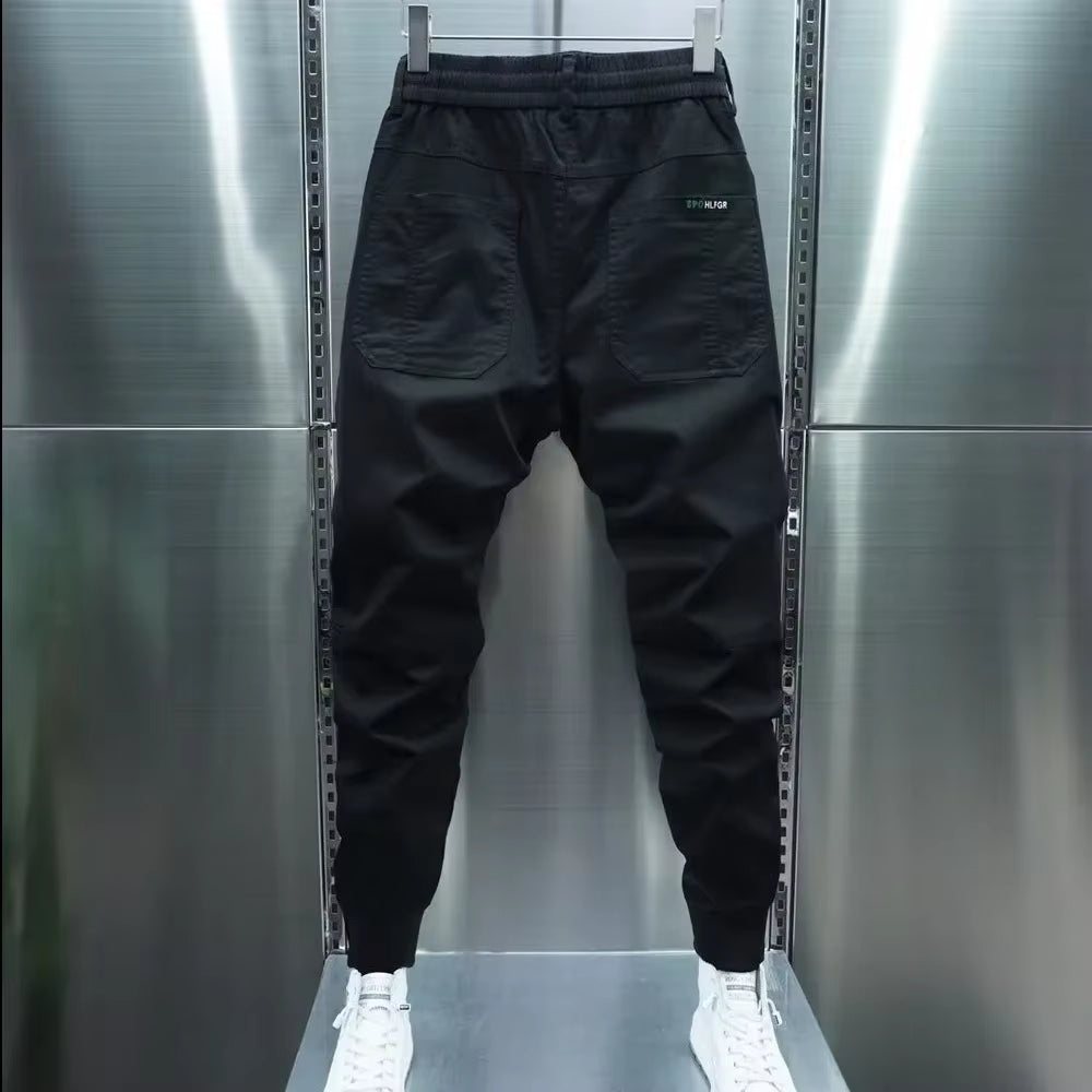 2024 New Style Men'S Spring Trendy Loose-Fit Korean Version Versatile Harem Sweatpants Casual Pants Nine-Points Cut