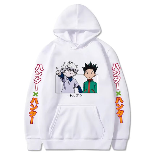 Hunter X Hunter Japan Anime Men Women Hoodies Harajuku Gon Killua Print plus Size Sweatshirt Unisex Autumn Winter Streetwear